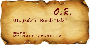 Olajkár Renátó névjegykártya